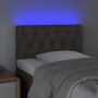 Headboard with LED in taupe gray fabric 80x7x78/88 cm by vidaXL, Headboards and footboards - Ref: Foro24-3121926, Price: 56,2...