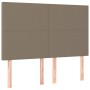 Headboard with LED lights taupe gray fabric 144x5x118/128 cm by vidaXL, Headboards and footboards - Ref: Foro24-3122146, Pric...