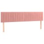 Cabecero con LED de terciopelo rosa 200x5x78/88 cm de vidaXL, Cabeceros y pies de cama - Ref: Foro24-3121921, Precio: 75,70 €...