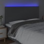 Headboard with LED lights dark gray fabric 160x5x118/128 cm by vidaXL, Headboards and footboards - Ref: Foro24-3122151, Price...