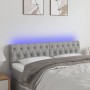 Light gray fabric headboard with LED 144x7x78/88 cm by vidaXL, Headboards and footboards - Ref: Foro24-3121946, Price: 79,99 ...