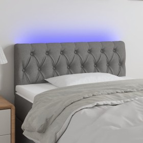 Headboard with LED in dark gray fabric 90x7x78/88 cm by vidaXL, Headboards and footboards - Ref: Foro24-3121931, Price: 58,87...