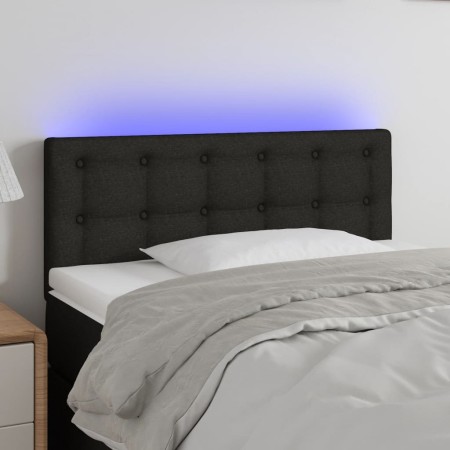 Black fabric headboard with LED 90x5x78/88 cm by vidaXL, Headboards and footboards - Ref: Foro24-3122030, Price: 52,19 €, Dis...