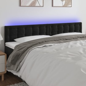 Black velvet headboard with LED 180x5x78/88 cm by vidaXL, Headboards and footboards - Ref: Foro24-3122108, Price: 75,99 €, Di...