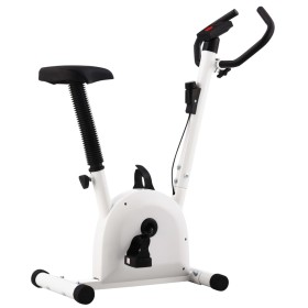 Bicicleta estática con resistencia de cinta blanco de vidaXL, Bicicletas estáticas - Ref: Foro24-92137, Precio: 120,32 €, Des...