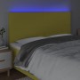 Kopfteil mit LED-Beleuchtung, grüner Stoff, 200 x 5 x 118/128 cm von vidaXL, Kopf- und Fußteile - Ref: Foro24-3122173, Preis:...