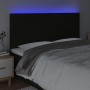 Headboard with LED lights black fabric 200x5x118/128 cm by vidaXL, Headboards and footboards - Ref: Foro24-3122168, Price: 11...