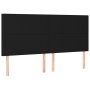 Headboard with LED lights black fabric 200x5x118/128 cm by vidaXL, Headboards and footboards - Ref: Foro24-3122168, Price: 11...