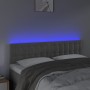 Light gray velvet headboard with LED 144x5x78/88 cm by vidaXL, Headboards and footboards - Ref: Foro24-3122094, Price: 68,01 ...