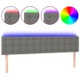 Headboard with LED in dark gray fabric 180x5x78/88 cm by vidaXL, Headboards and footboards - Ref: Foro24-3122061, Price: 65,1...