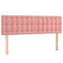 Cabecero con LED de terciopelo rosa 144x5x78/88 cm de vidaXL, Cabeceros y pies de cama - Ref: Foro24-3122099, Precio: 65,84 €...