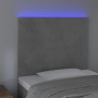 Headboard with LED lights light gray velvet 80x5x118/128 cm by vidaXL, Headboards and footboards - Ref: Foro24-3122174, Price...