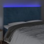 Kopfteil mit LED-Beleuchtung, dunkelblauer Samt, 180 x 5 x 118/128 cm von vidaXL, Kopf- und Fußteile - Ref: Foro24-3122208, P...