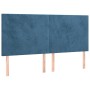 Headboard with LED lights dark blue velvet 180x5x118/128 cm by vidaXL, Headboards and footboards - Ref: Foro24-3122208, Price...