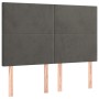 Headboard with LED lights dark gray velvet 144x5x118/128 cm by vidaXL, Headboards and footboards - Ref: Foro24-3122193, Price...