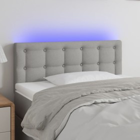 Cabecero con LED de tela gris claro 100x5x78/88 cm de vidaXL, Cabeceros y pies de cama - Ref: Foro24-3122036, Precio: 52,99 €...