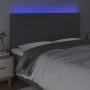 Kopfteil mit LED-Leuchten aus dunkelgrauem Stoff, 180 x 5 x 118/128 cm von vidaXL, Kopf- und Fußteile - Ref: Foro24-3122159, ...