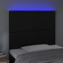 Cabecero con luces LED cuero sintético negro 100x5x118/128 cm de vidaXL, Cabeceros y pies de cama - Ref: Foro24-3122228, Prec...