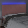 Cabecero con luces LED terciopelo rosa 160x5x118/128 cm de vidaXL, Cabeceros y pies de cama - Ref: Foro24-3122203, Precio: 11...