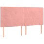 Pink velvet headboard with LED lights 160x5x118/128 cm by vidaXL, Headboards and footboards - Ref: Foro24-3122203, Price: 118...