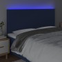 Kopfteil mit LED-Lichtern aus blauem Stoff, 180 x 5 x 118/128 cm von vidaXL, Kopf- und Fußteile - Ref: Foro24-3122164, Preis:...