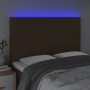 Headboard with LED lights dark brown fabric 144x5x118/128 cm by vidaXL, Headboards and footboards - Ref: Foro24-3122145, Pric...