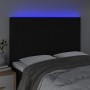 Headboard with LED lights black fabric 144x5x118/128 cm by vidaXL, Headboards and footboards - Ref: Foro24-3122144, Price: 11...