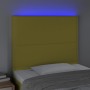 Headboard with LED lights green fabric 90x5x118/128 cm by vidaXL, Headboards and footboards - Ref: Foro24-3122273, Price: 66,...