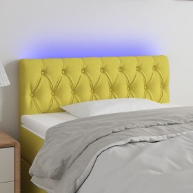 Green fabric headboard with LED 100x7x78/88 cm by vidaXL, Headboards and footboards - Ref: Foro24-3121945, Price: 42,99 €, Di...