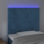 Kopfteil mit LED-Beleuchtung, dunkelblauer Samt, 90 x 5 x 118/128 cm von vidaXL, Kopf- und Fußteile - Ref: Foro24-3122184, Pr...