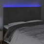 Cabecero con luces LED terciopelo gris oscuro 160x5x118/128 cm de vidaXL, Cabeceros y pies de cama - Ref: Foro24-3122199, Pre...