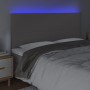 Cabecero con luces LED cuero sintético gris 160x5x118/128 cm de vidaXL, Cabeceros y pies de cama - Ref: Foro24-3122244, Preci...