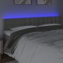 Cabecero con LED de terciopelo gris claro 160x5x78/88 cm de vidaXL, Cabeceros y pies de cama - Ref: Foro24-3122100, Precio: 6...