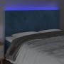 Headboard with LED lights dark blue velvet 200x5x118/128 cm by vidaXL, Headboards and footboards - Ref: Foro24-3122214, Price...