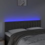 Cabecero con LED de terciopelo gris oscuro 144x5x78/88 cm de vidaXL, Cabeceros y pies de cama - Ref: Foro24-3122095, Precio: ...