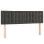 Dark gray velvet headboard with LED 144x5x78/88 cm by vidaXL, Headboards and footboards - Ref: Foro24-3122095, Price: 66,39 €...