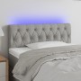 Light gray fabric headboard with LED 90x7x78/88 cm by vidaXL, Headboards and footboards - Ref: Foro24-3121930, Price: 58,88 €...