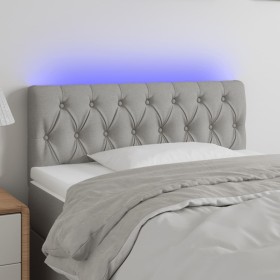 Light gray fabric headboard with LED 90x7x78/88 cm by vidaXL, Headboards and footboards - Ref: Foro24-3121930, Price: 58,87 €...