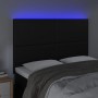 Cabecero con luces LED cuero sintético negro 144x5x118/128 cm de vidaXL, Cabeceros y pies de cama - Ref: Foro24-3122234, Prec...