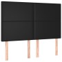 Headboard with LED lights black synthetic leather 144x5x118/128 cm by vidaXL, Headboards and footboards - Ref: Foro24-3122234...