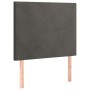 Headboard with LED lights dark gray velvet 80x5x118/128 cm by vidaXL, Headboards and footboards - Ref: Foro24-3122175, Price:...