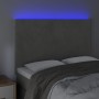 Kopfteil mit LED-Leuchten, hellgrauer Samt, 144 x 5 x 118/128 cm von vidaXL, Kopf- und Fußteile - Ref: Foro24-3122192, Preis:...