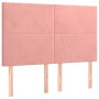 Pink velvet headboard with LED lights 144x5x118/128 cm by vidaXL, Headboards and footboards - Ref: Foro24-3122197, Price: 114...