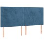 Headboard with LED lights dark blue velvet 160x5x118/128 cm by vidaXL, Headboards and footboards - Ref: Foro24-3122202, Price...