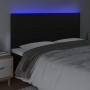 Cabecero con luces LED cuero sintético negro 200x5x118/128 cm de vidaXL, Cabeceros y pies de cama - Ref: Foro24-3122252, Prec...