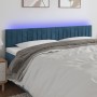 Cabecero con LED de terciopelo azul oscuro 200x5x78/88 cm de vidaXL, Cabeceros y pies de cama - Ref: Foro24-3121920, Precio: ...