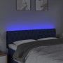 Blue fabric headboard with LED 160x7x78/88 cm by vidaXL, Headboards and footboards - Ref: Foro24-3121960, Price: 82,23 €, Dis...