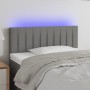 Dark gray fabric headboard with LED 100x5x78/88 cm by vidaXL, Headboards and footboards - Ref: Foro24-3121841, Price: 51,32 €...