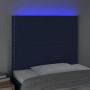 Cabecero con luces LED tela azul 100x5x118/128 cm de vidaXL, Cabeceros y pies de cama - Ref: Foro24-3122280, Precio: 66,99 €,...