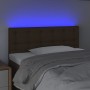 Cabecero con LED de tela marrón oscuro 100x5x78/88 cm de vidaXL, Cabeceros y pies de cama - Ref: Foro24-3122039, Precio: 47,8...